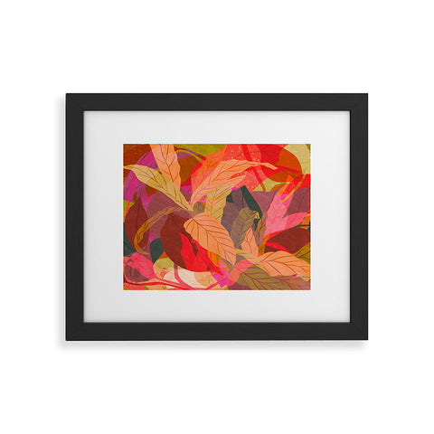 Sewzinski Tropical Tangle Red Framed Art Print