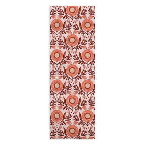 Sewzinski Wallflowers Pattern Pink Yoga Towel