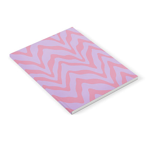 Sewzinski Wavy Lines Pink Purple Notebook