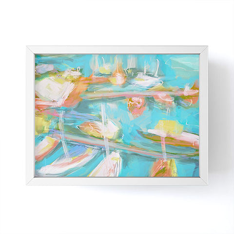 Sewzinski Where the Boats Go Framed Mini Art Print