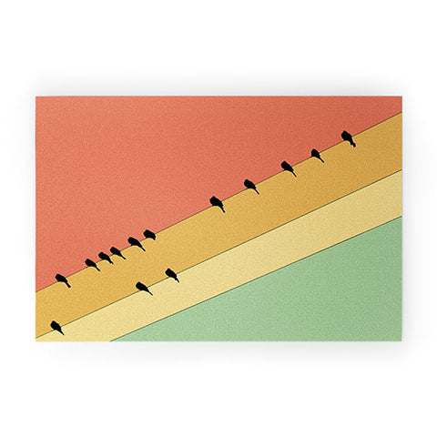Shannon Clark Birds On Wire Welcome Mat