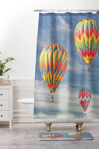 Shannon Clark Bright Balloons Shower Curtain And Mat