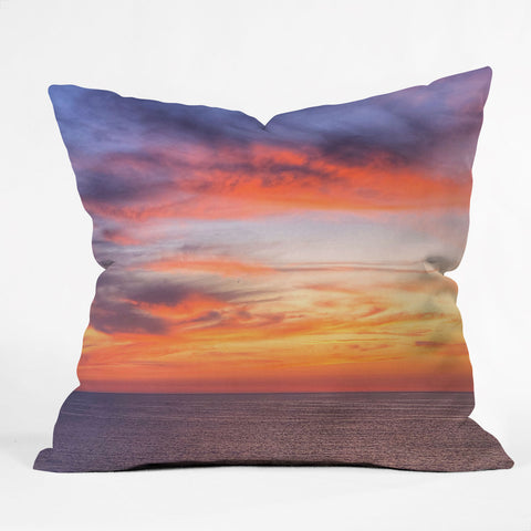 Shannon Clark Coastal Sunset Outdoor Throw Pillow