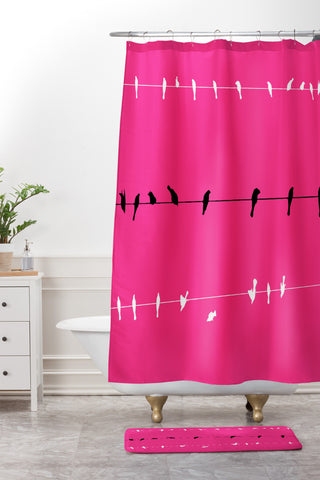 Shannon Clark Neon Nature Shower Curtain And Mat