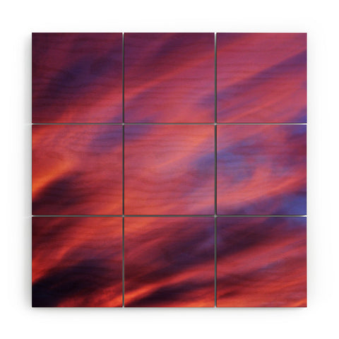 Shannon Clark Painted Sunset Wood Wall Mural