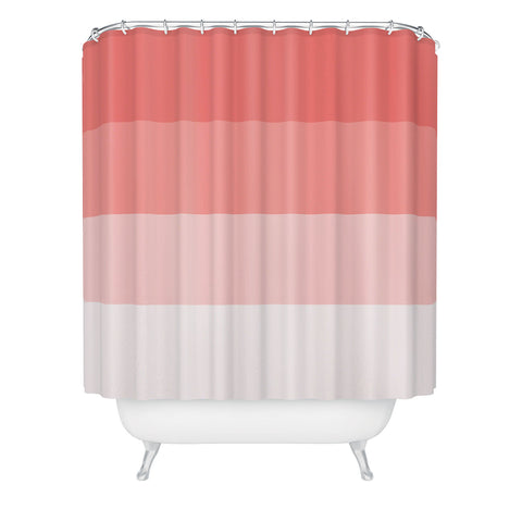 Shannon Clark Pink Stripe Ombre Shower Curtain