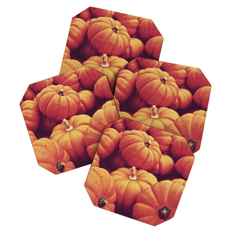 Shannon Clark Pumpkin Pile Coaster Set