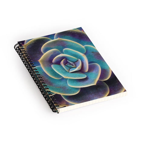 Shannon Clark Purple and Blue Succulent Spiral Notebook