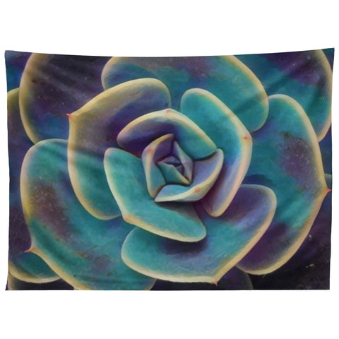 Shannon Clark Purple and Blue Succulent Tapestry