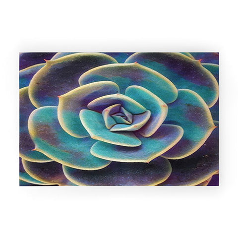 Shannon Clark Purple and Blue Succulent Welcome Mat