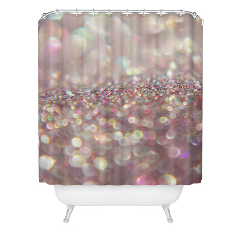 Shannon Clark Purple Glitter Shower Curtain