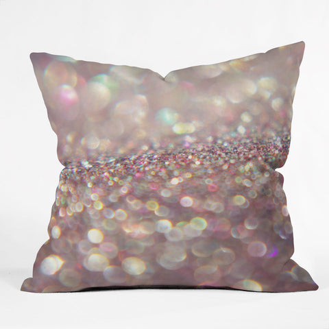 Shannon Clark Purple Glitter Outdoor Throw Pillow