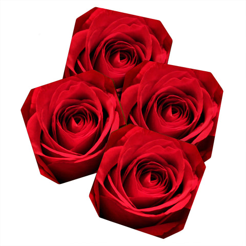 Shannon Clark Red Rose Coaster Set