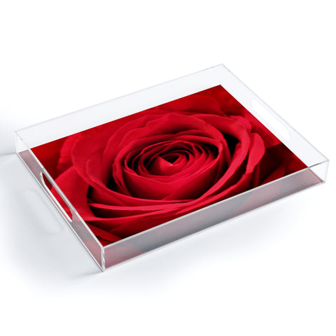 Shannon Clark Red Rose Acrylic Tray