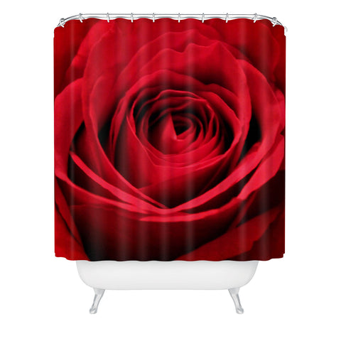 Shannon Clark Red Rose Shower Curtain