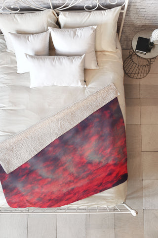 Shannon Clark Sunset Stripes Fleece Throw Blanket