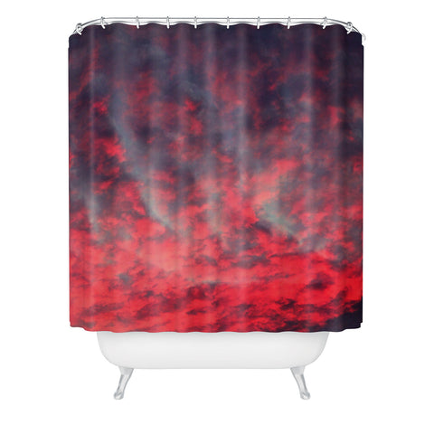 Shannon Clark Sunset Stripes Shower Curtain