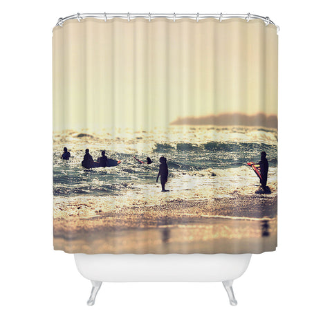 Shannon Clark Sunset Surfers Shower Curtain