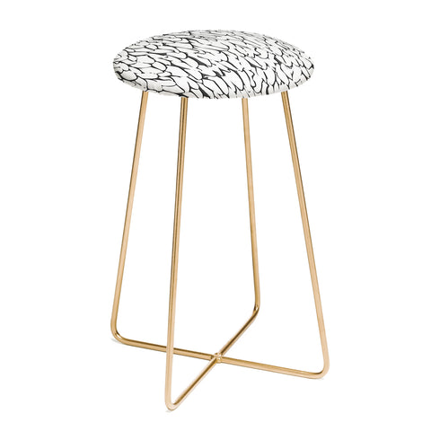 Sharon Turner abstract feathers Counter Stool