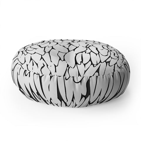 Sharon Turner abstract feathers Floor Pillow Round