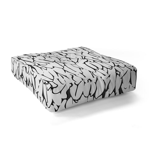 Sharon Turner abstract feathers Floor Pillow Square