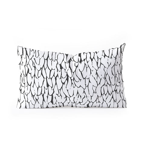 Sharon Turner abstract feathers Oblong Throw Pillow