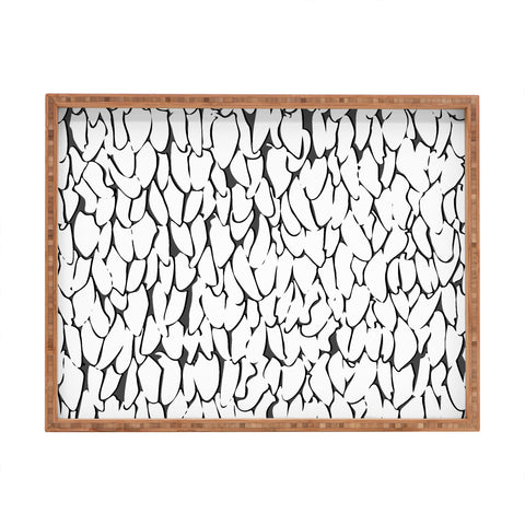 Sharon Turner abstract feathers Rectangular Tray