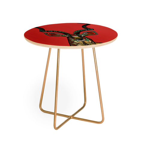 Sharon Turner antelope red Round Side Table