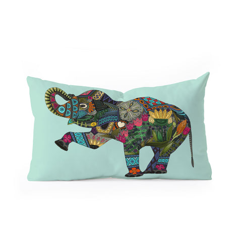 Sharon Turner asian elephant Oblong Throw Pillow