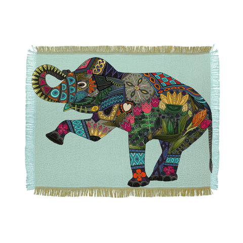 Sharon Turner asian elephant Throw Blanket