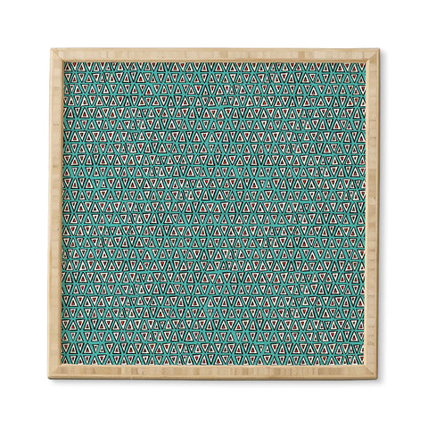 Sharon Turner aziza shakal turquoise Framed Wall Art