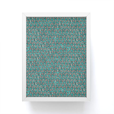 Sharon Turner aziza shakal turquoise Framed Mini Art Print