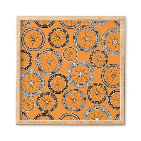 Sharon Turner bike wheels amber Framed Wall Art