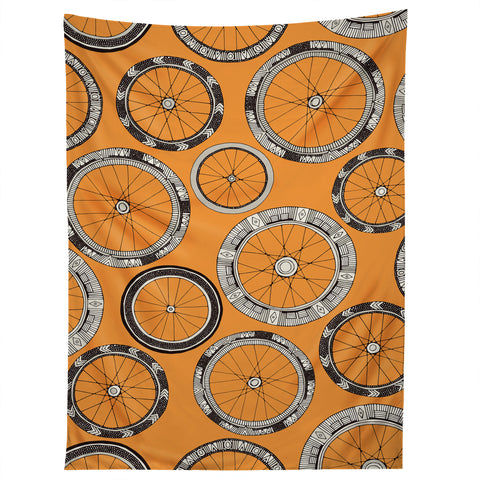 Sharon Turner bike wheels amber Tapestry