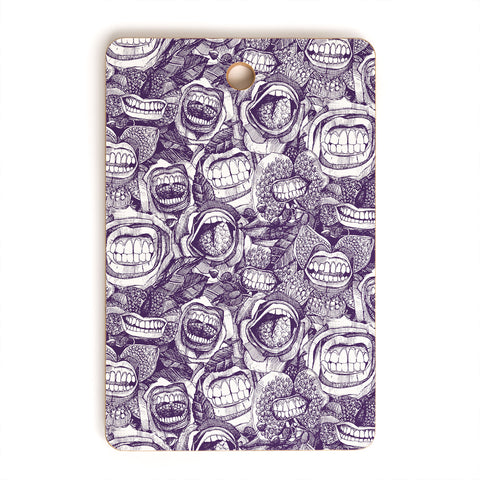 Sharon Turner BITE ME roses orchids ACAI Cutting Board Rectangle