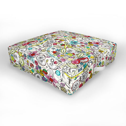 Sharon Turner Bits And Bobs And Bugs Outdoor Floor Cushion