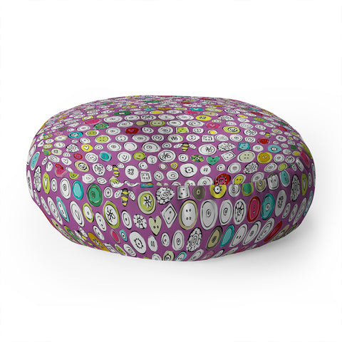 Sharon Turner Buttons And Bees Floor Pillow Round