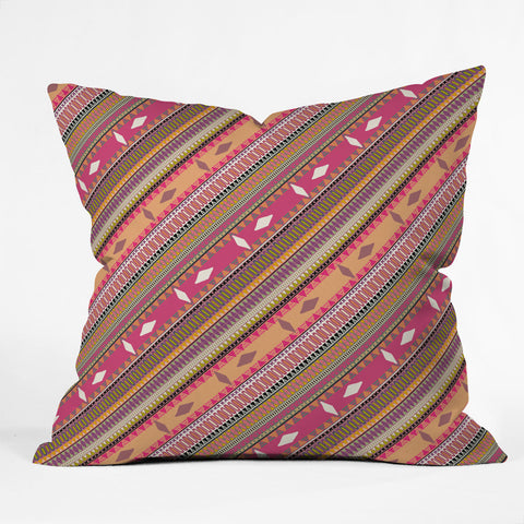 Sharon Turner Candy Kiss Stripe Outdoor Throw Pillow