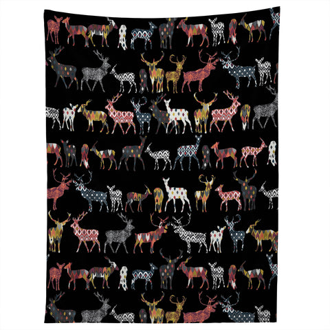 Sharon Turner Charcoal Spice Deer Tapestry