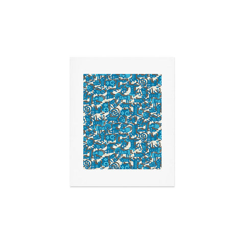 Sharon Turner Chinese Animals Blue Art Print