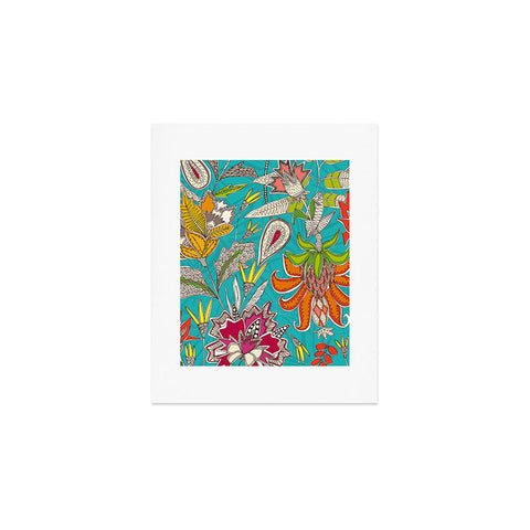 Sharon Turner chintz pop turquoise Art Print