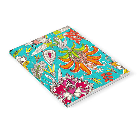 Sharon Turner chintz pop turquoise Notebook