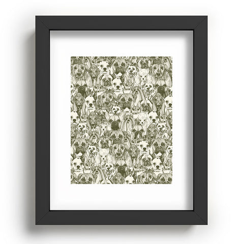 Sharon Turner christmas dogs natural Recessed Framing Rectangle