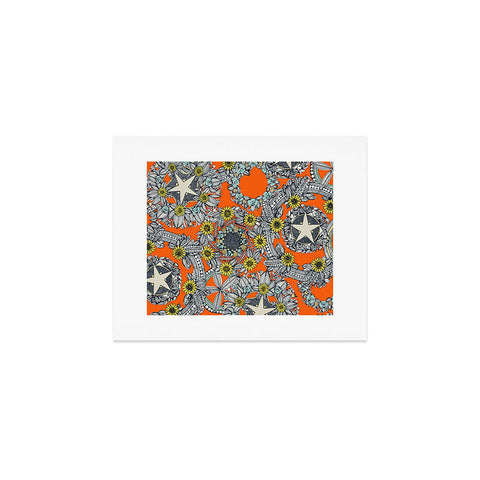 Sharon Turner cirque fleur orange stone star Art Print