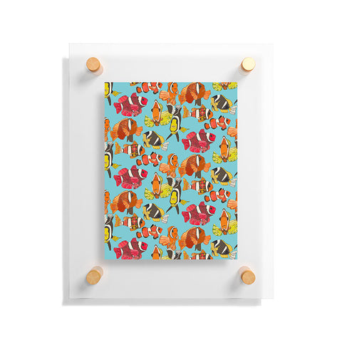 Sharon Turner Clownfish Blue Floating Acrylic Print