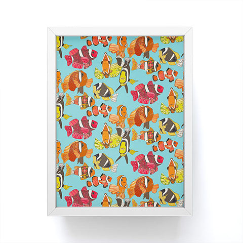 Sharon Turner Clownfish Blue Framed Mini Art Print