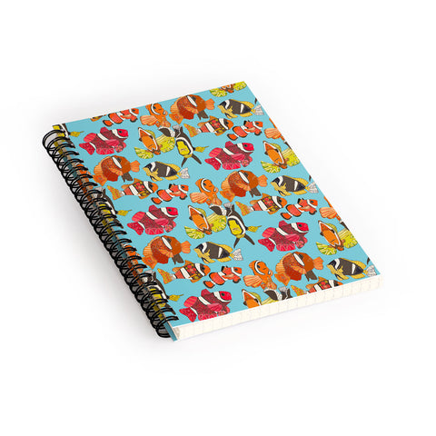 Sharon Turner Clownfish Blue Spiral Notebook