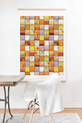 Sharon Turner cocktail squares Art Print And Hanger