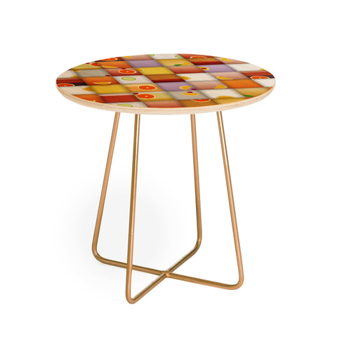Sharon Turner cocktail squares Round Side Table
