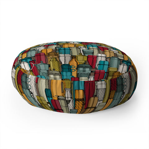 Sharon Turner Coffee Time Floor Pillow Round